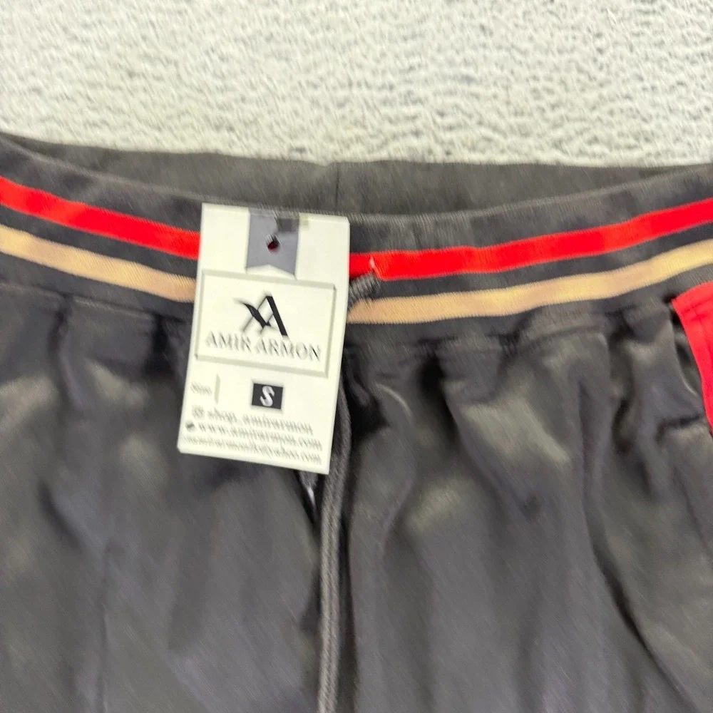 Amir Armon Short Mens S Black Fleece-Lined Sweat Skull Embroidered Performance